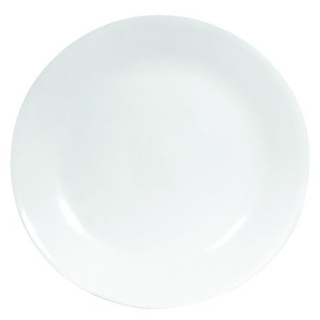 CORELLE White Glass Winter Frost White Dinner Plate 10-1/4 in. D 6003893